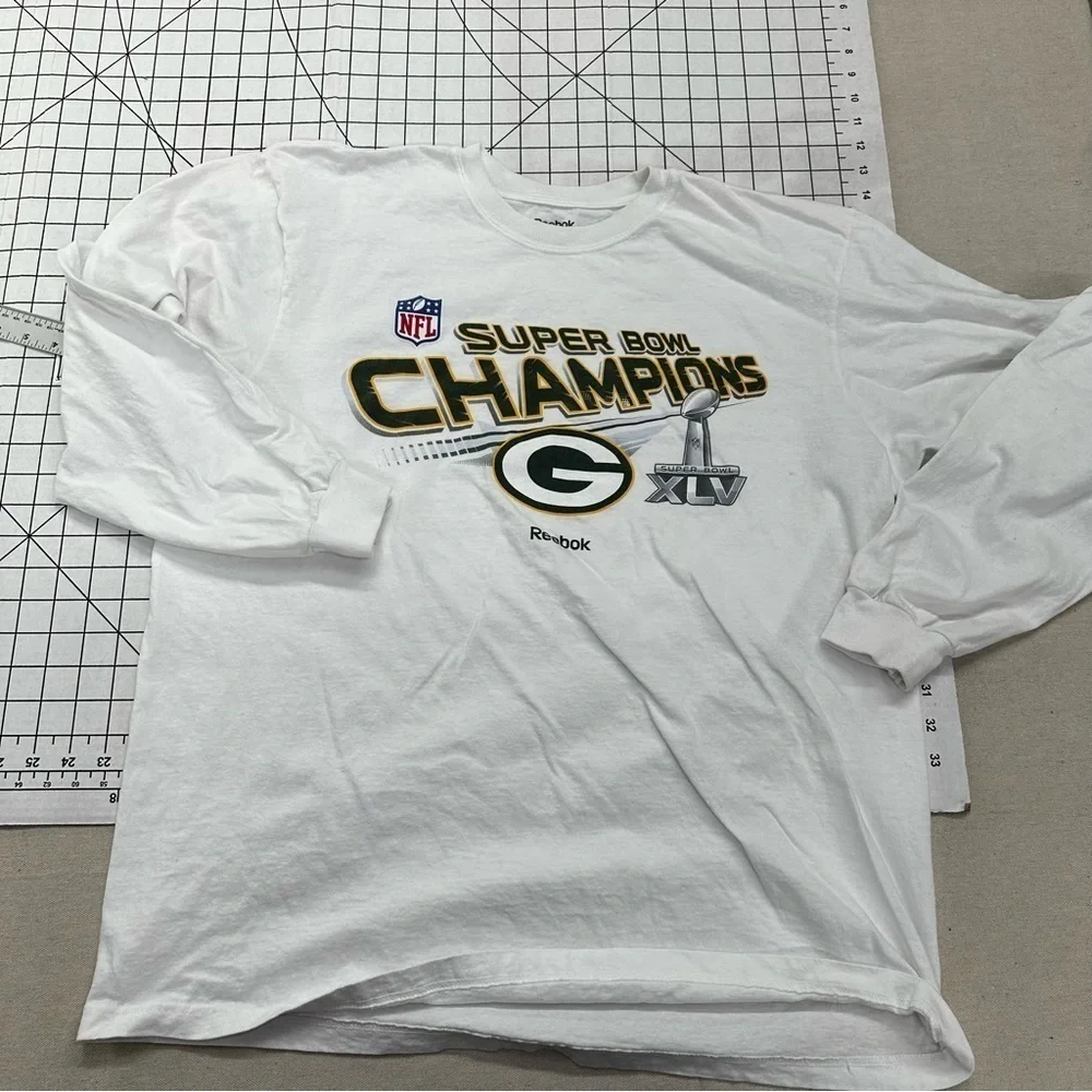 Reebok Green Bay Packers 2011 Champ sz XL tee A22 - Picture 2 of 5